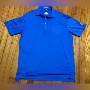 Peter Millar Summer Comfort Men Embroidered Short Sleeve Golf Polo Shirt Size L